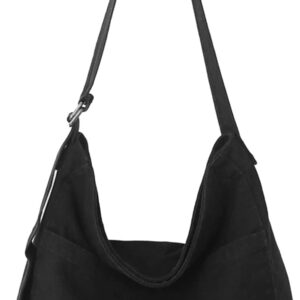 X Sim Fitnessx Unisex Umhängetasche Canvas -Tasche Oxford Umhängetasche Frauenkäufer Tasche Mode Stofftasche für Alltag / Büro / Schule / Reisen, Schwarz, Retro