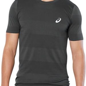 ASICS Sport Seamless Herren-Lauf-Fitness-Strick-T-Shirt Dunkelgrau