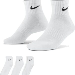 Nike Swoosh Dri-FIT Crew Socken 3er-Pack, Weiß, Weiß