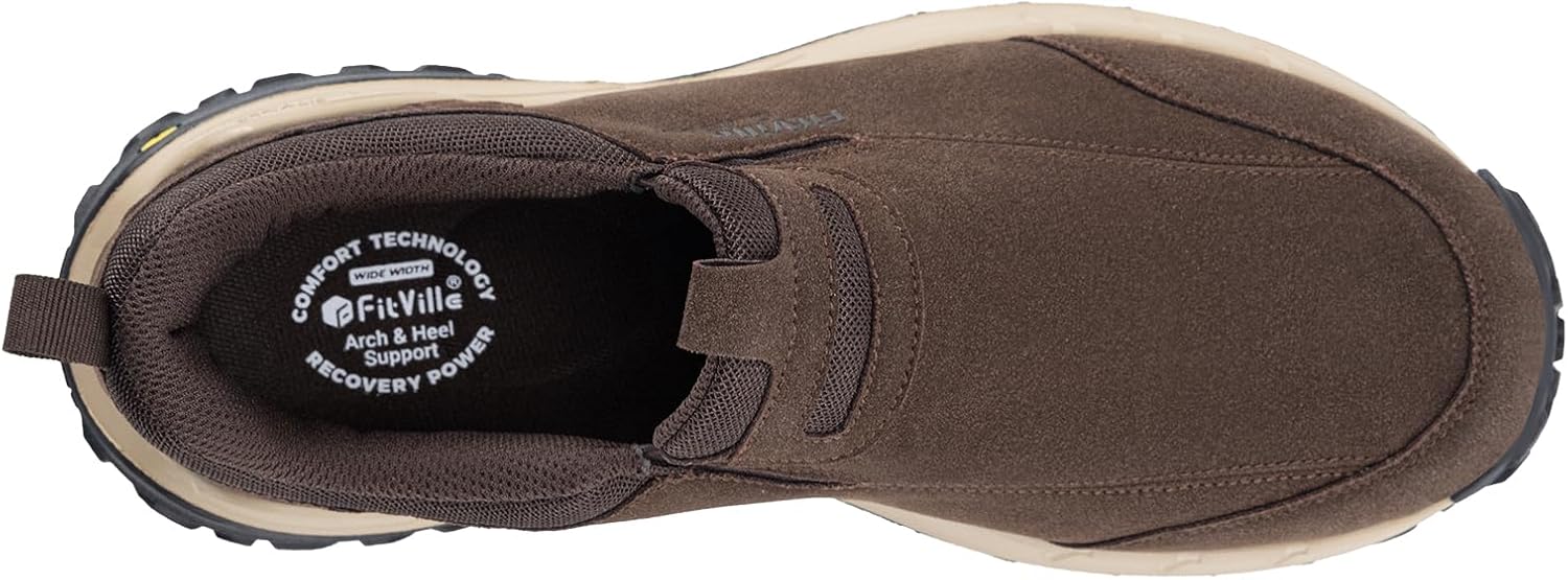 Fitville Wanderschuhe Männer extra breite Trekkingschuhe nicht rutschende Schuhe im Freien, atmungsaktive Freizeitschuhe auf Wanderschuhe breit rutschen – Bild 3