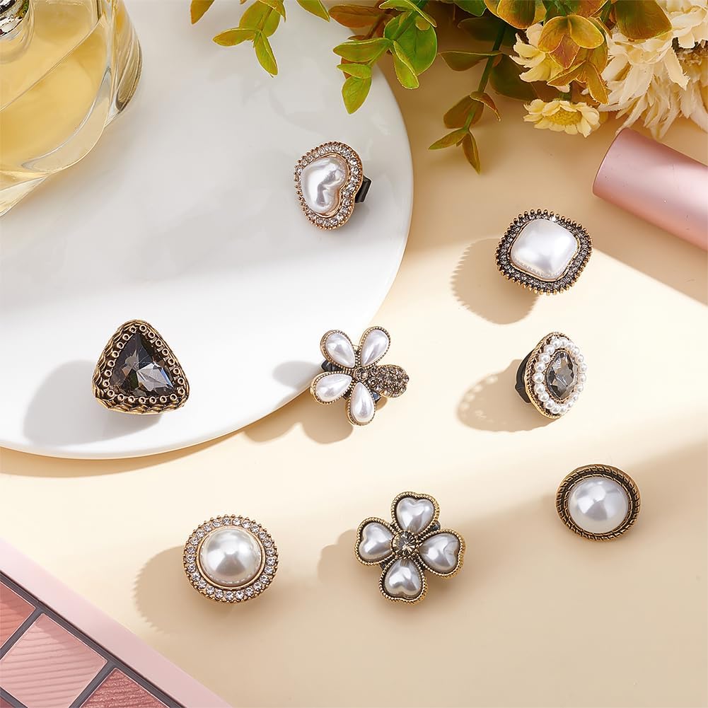 Fingerinspire -Schnürsenkel -Zauber -Strass -Kristall -Schnürsenkelknöpfe mit Plastikschnalle Rücken Dekorationen Zauberschuhe Clips Accessoires für Mädchen Frauen Geburtstag, Strass – Bild 5