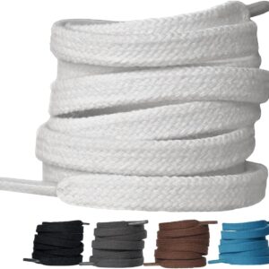 LaceHype 2 Paar, Schnürsenkel, 100 % Baumwolle, flache, reißfeste Schnürsenkel für Turnschuhe, Sportschuhe, Laufschuhe, Turnschuhe