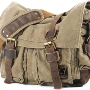 Eysee Herren Canvas Umhängetasche Daypack für Alltag und Sport 35 cm (L) x 30 cm (H) x 10 cm (B)