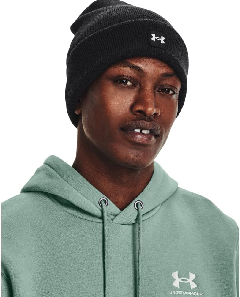 Under Armour Herren-Mütze aus superweichem Rippstrick. Schweißableitende Beanie-Mütze für Wintertraining, Halbzeitmanschette – Bild 2