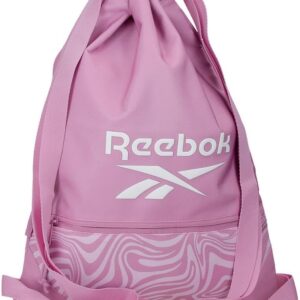 Reebok Joumma Bags Festival Freizeit Rucksack Sports School Rucksack Polyester Mehrkompartiment verstellbare Gurte für bequemes Tragen mehrerer Taschen rosa, rosa, Sack-Rucksack
