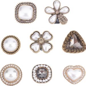 Fingerinspire -Schnürsenkel -Zauber -Strass -Kristall -Schnürsenkelknöpfe mit Plastikschnalle Rücken Dekorationen Zauberschuhe Clips Accessoires für Mädchen Frauen Geburtstag, Strass