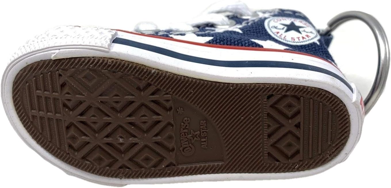 Converse Schlüsselanhänger All Star Chuck Taylor Sneaker Schlüsselanhänger authentisch (blau/Sterne), amerikanische Flagge/Sterne – Bild 3