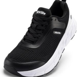 Fitville Running Shoes Herren extra breite Sportschuhe atmungsaktive Barfußschuhe Trainer Wide Trail Running Schuhe Leichte Joggingschuhe bequeme Wanderschuhe breite Füße 40-50 EU