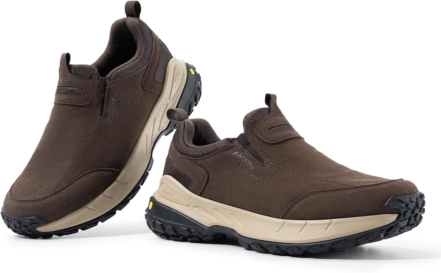 Fitville Wanderschuhe Männer extra breite Trekkingschuhe nicht rutschende Schuhe im Freien, atmungsaktive Freizeitschuhe auf Wanderschuhe breit rutschen – Bild 6