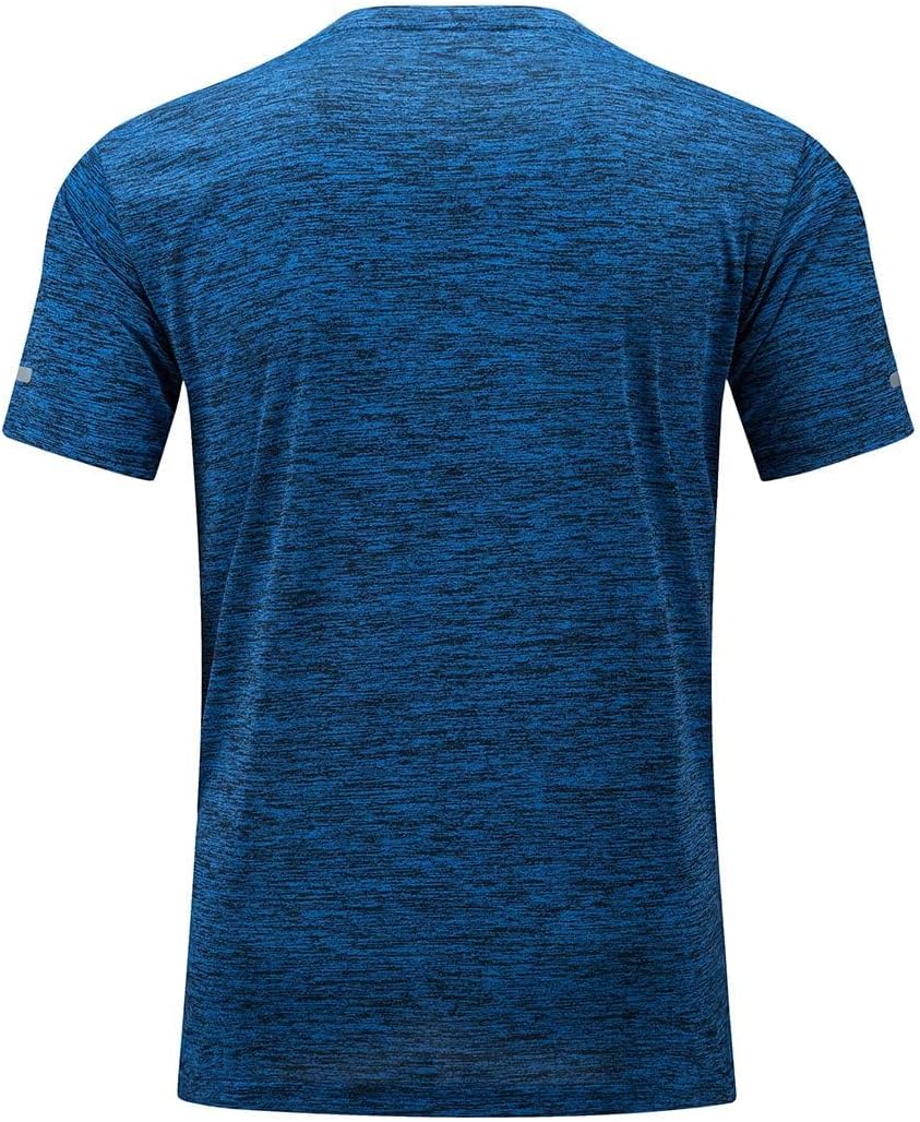 KEFITEVD Herren Funktionsshirt Sport T-Shirts Rundhals Atmungsaktives Trainingsshirt Schnelltrocknendes Fitnessshirt – Bild 2