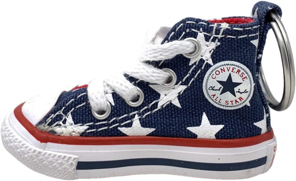 Converse Schlüsselanhänger All Star Chuck Taylor Sneaker Schlüsselanhänger authentisch (blau/Sterne), amerikanische Flagge/Sterne – Bild 2