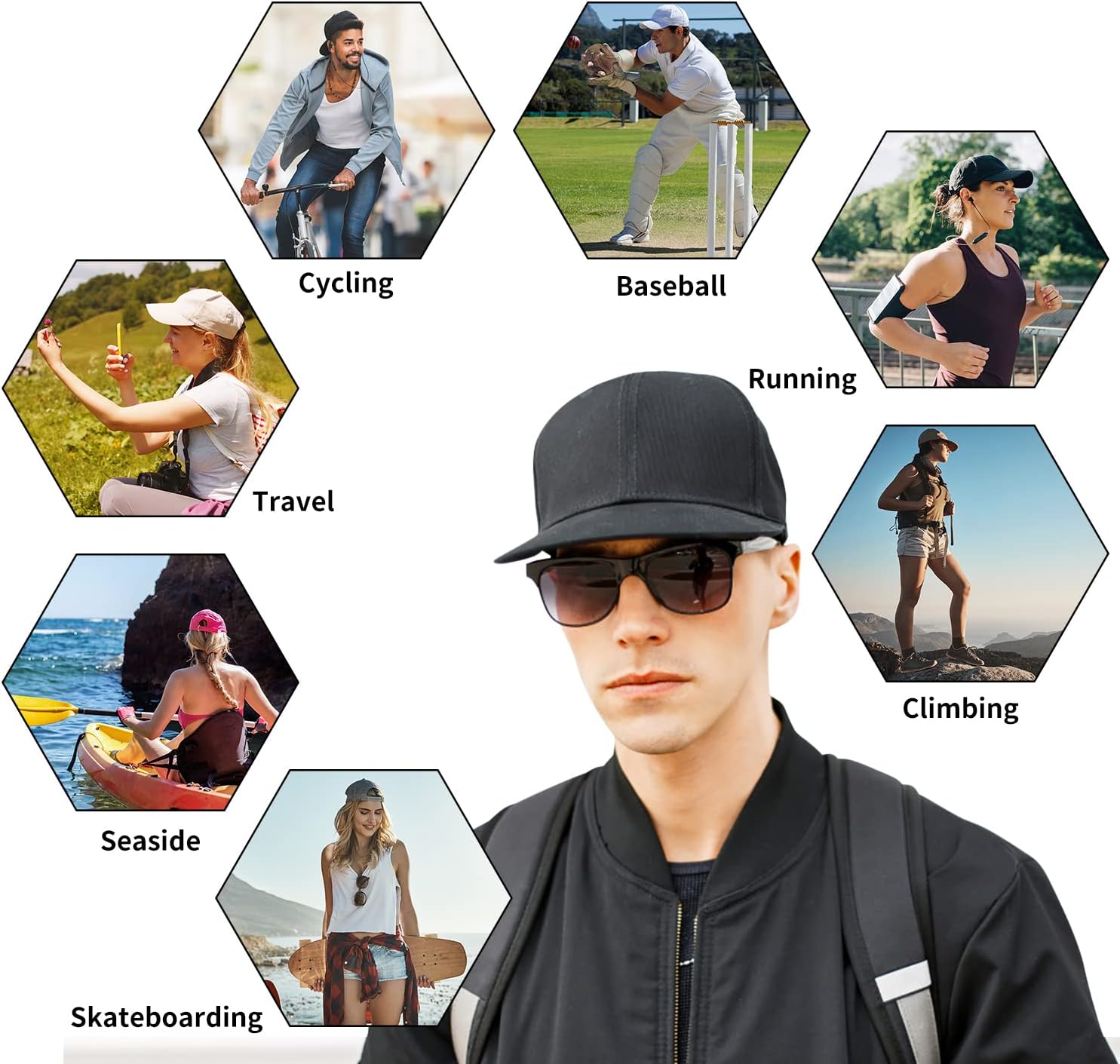 Breampot Baseballkappe für Damen und Herren, Unisex-Kappe, verstellbare Baseballkappe, Outdoor-Baseballkappe – Bild 6