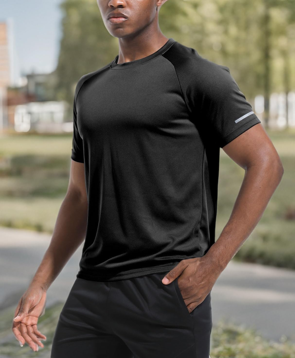 Boyzn Herren Sports T-Shirts Pack von 1, 3 oder 5, kurzärmelige funktionale Lauftop, Schnelltrocknung, atmungsaktives Sporthemd, für Sommerfitness, Training, Wandern, Laufen, Training, Bodybuilding – Bild 8