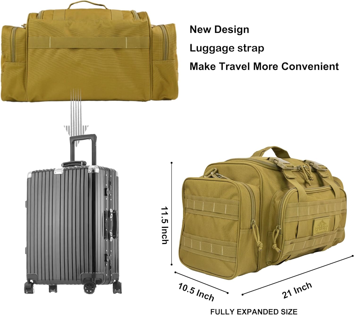 Aprilbay Tactical Series Duffel Bag für Fitness, Reisen, Wandern und Trekking, Sportausrüstung, Jagd & Fischer – Bild 6