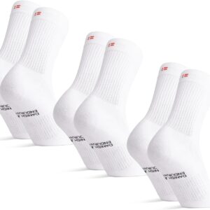 DANISH ENDURANCE 3 Paar Retro-Tennissocken aus Bio-Baumwolle, sportliche Freizeitsocken, Alltagssocken, atmungsaktiv, gepolstert, für Damen und Herren