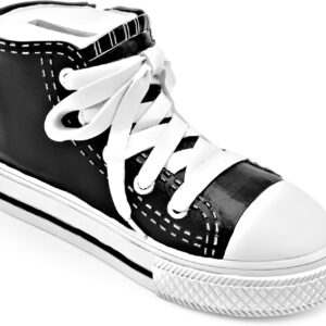 Maushouse Geschenke coole Converse Schuh Geldbox Schweinehereise für Kinder/Mädchen/Jungen (schwarz)