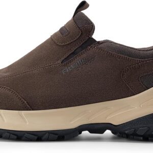 Fitville Wanderschuhe Männer extra breite Trekkingschuhe nicht rutschende Schuhe im Freien, atmungsaktive Freizeitschuhe auf Wanderschuhe breit rutschen
