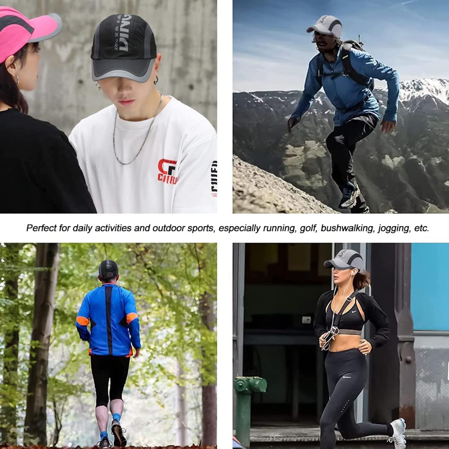 Pummny 2 Stück verstellbare Mütze für Erwachsene, Baseballkappe für Herren und Damen, Outdoor-Baseballkappe, lässige, schnell trocknende Baseballkappe – Bild 9