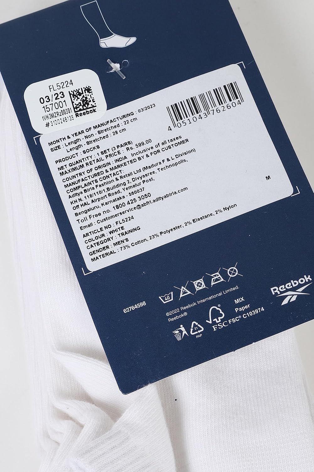 Reebok Unisex ACT CORE CORE LOW Cut Socken 3p Socken – Bild 4