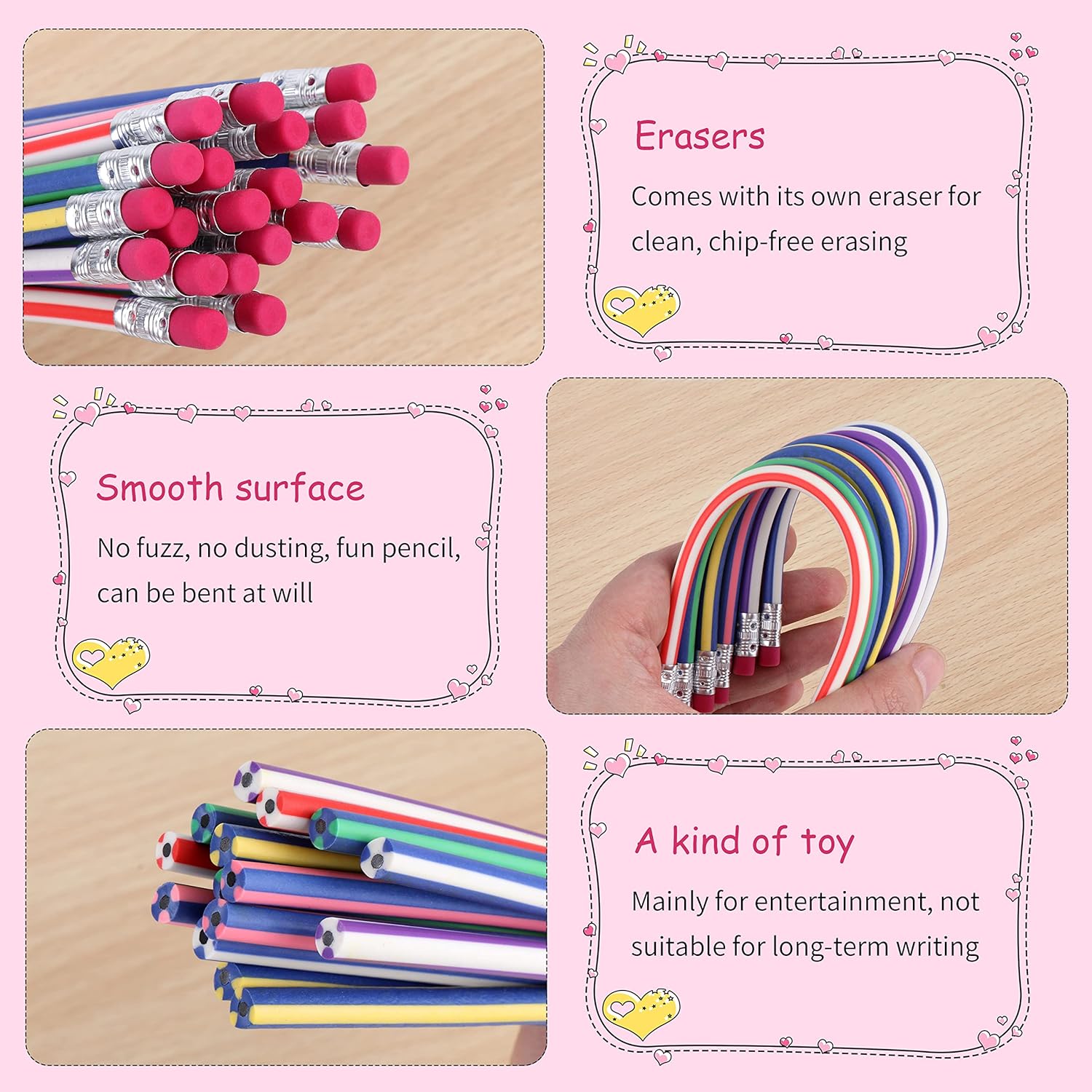 Yiliya 80pcs Biegestifte, farbenfrohe Biegestifte Flexible biegbare Bleistifte biegbare magische Biegestifte für Kinder kleine Geschenke für Jungen Mädchen – Bild 3