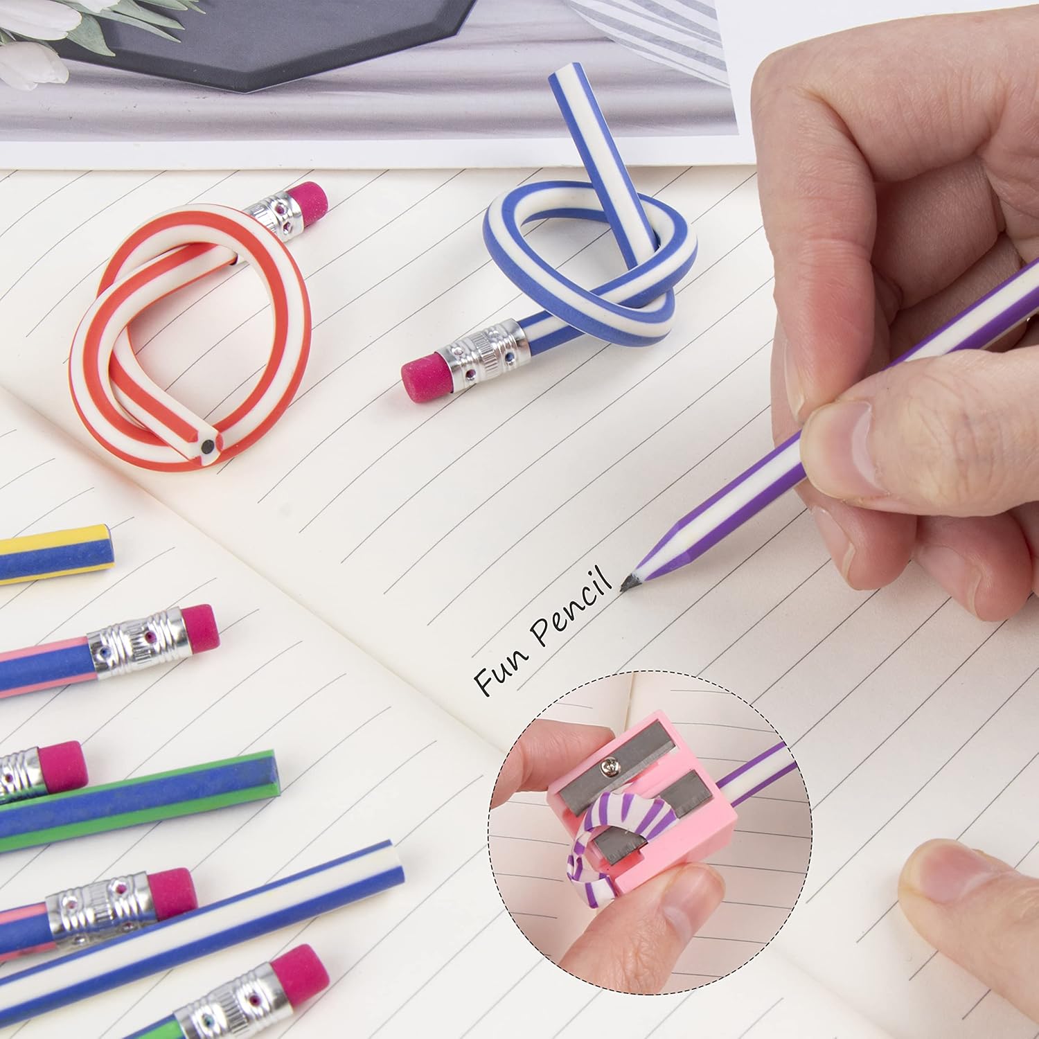 Yiliya 80pcs Biegestifte, farbenfrohe Biegestifte Flexible biegbare Bleistifte biegbare magische Biegestifte für Kinder kleine Geschenke für Jungen Mädchen – Bild 4