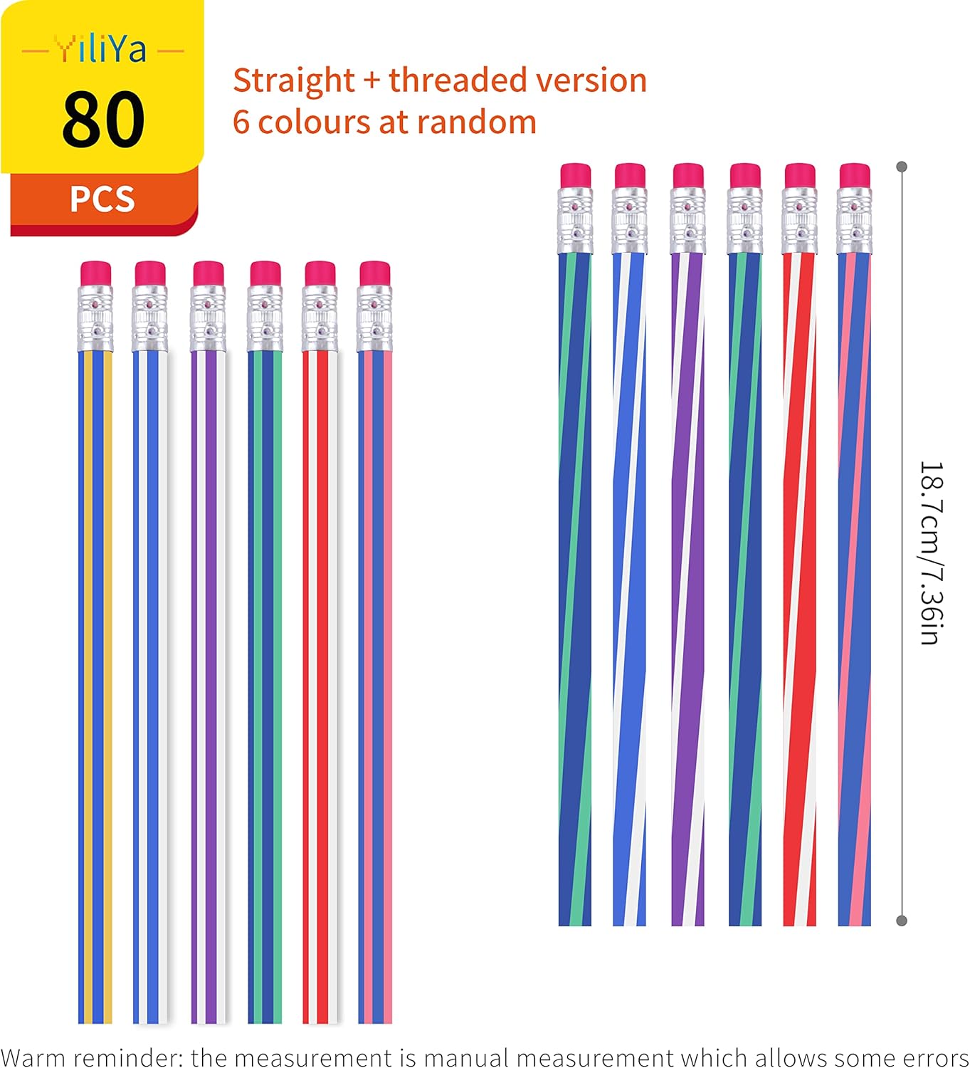 Yiliya 80pcs Biegestifte, farbenfrohe Biegestifte Flexible biegbare Bleistifte biegbare magische Biegestifte für Kinder kleine Geschenke für Jungen Mädchen – Bild 7