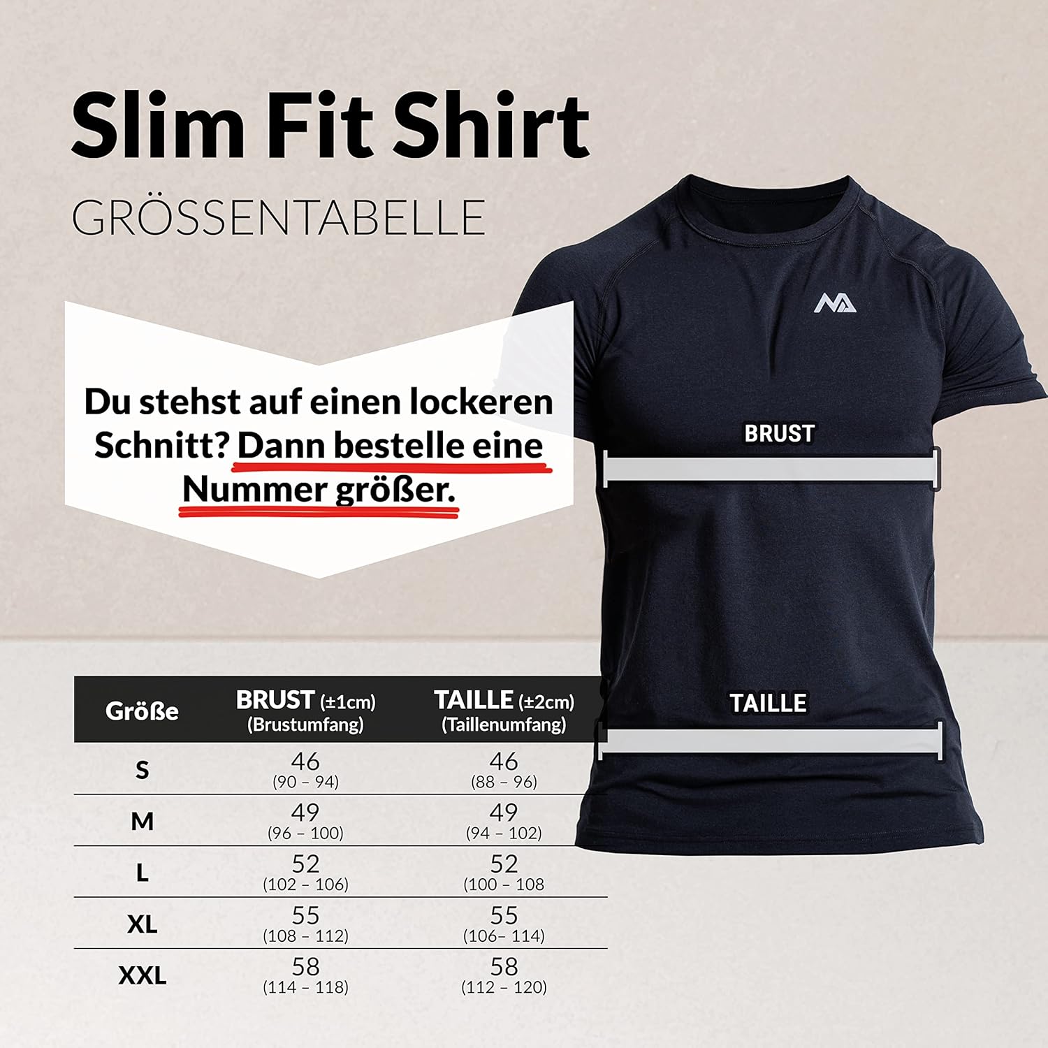 Natural Athlet Herren -Fitness -T -Shirt -Modal - Kurzärärmungshemd für Männer für Fitnessstudio & Training - Schlankes Fit, lang mit Crew -Hals – Bild 4
