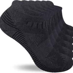 Lapulas 6 Paare von Trainersocken Männer Frauen Baumwoll-Sportsocken atmungsaktive Laufen Socken Kurz komfortable Socken mit Terry-Stoff Sohle Nicht-Slip 39-42 43-46 47-50 35-38