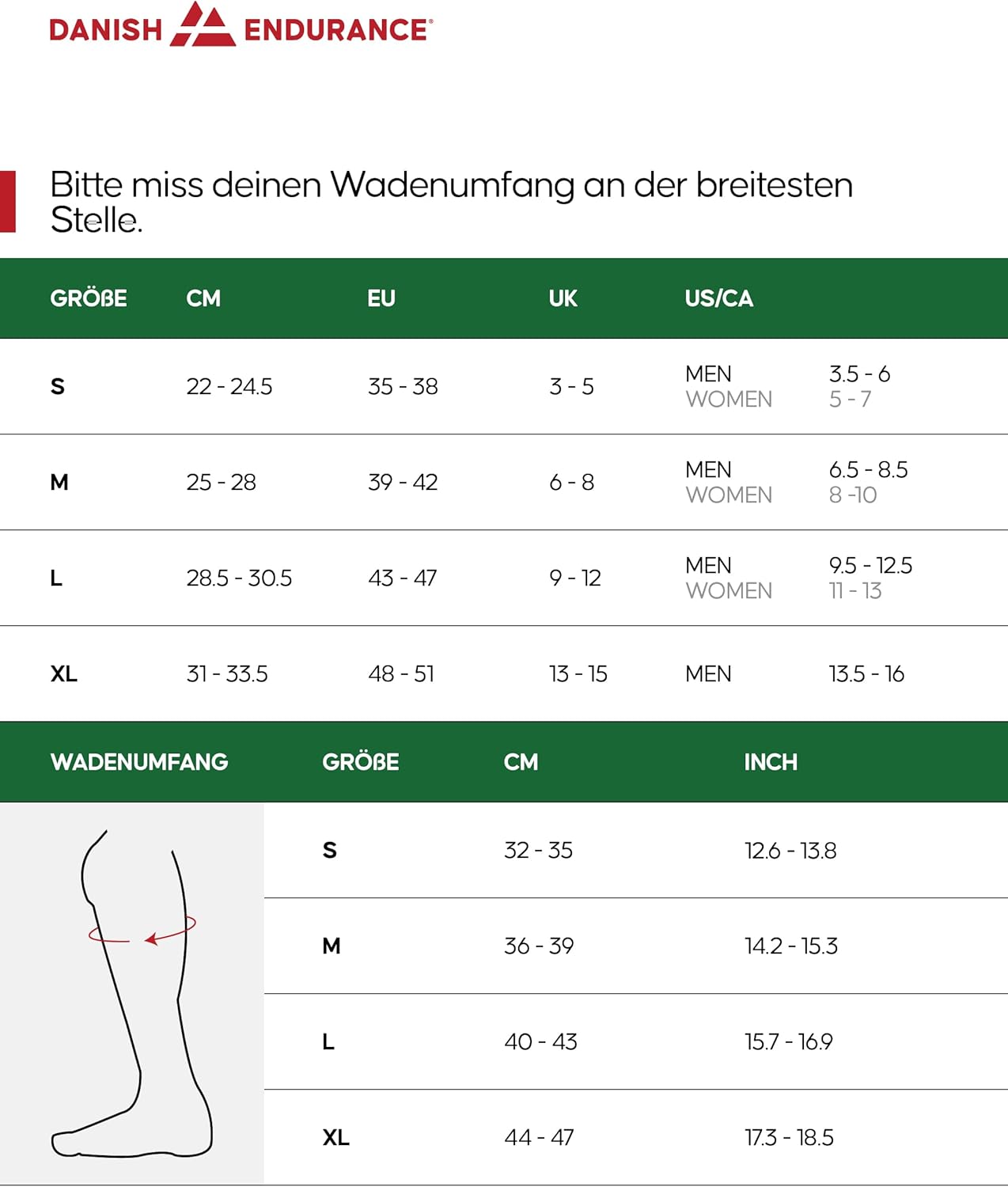 Dänische Ausdauersport-Kompressionsstrümpfe, Unterstützungsstrümpfe, 21-26 MMHG für Männer & Frauen – Bild 6