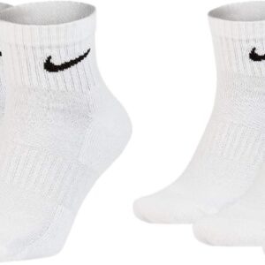 Nike 6 Pairs Pairs Damen -Frauen Kurzsocken Knöchel Hoch weiß Schwarz Wert Set