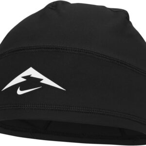 Nike u Trail Dri-Fit Uncuffed Beanie Hut, schwarz, eine Größe, schwarz