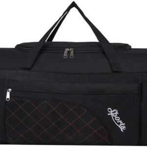 SIPOBUY 80L Faltbarer Reisetasche, Sport -Fitness -Tasche, Schuhfach, Halter, Leicht und wasserdicht, große Kapazität, Unisex, Schwarz