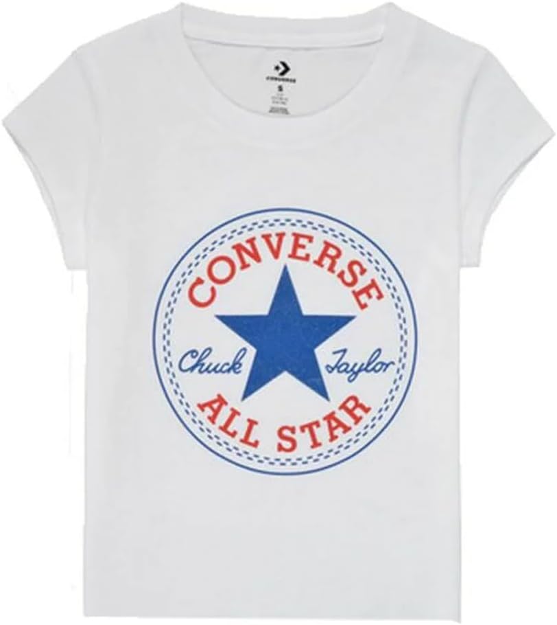 Converse Unisex Baby Timeless Chuck Patch Kinder weiß Kurzarm T-Shirt