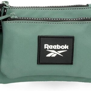 Reebok Elsie Zwei -Fach -Toilettenbeutel, Neceser dos compartimentos, grün, Make -up -Tasche