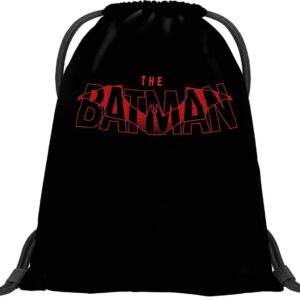Baagl Fitnessbeutel – wasserdichte Schuhtasche für Kinder, Frauen und Männer – Schul- und Kindergarten -Sporttasche, Sport -Rucksack, Batman Red, Urban, Urban