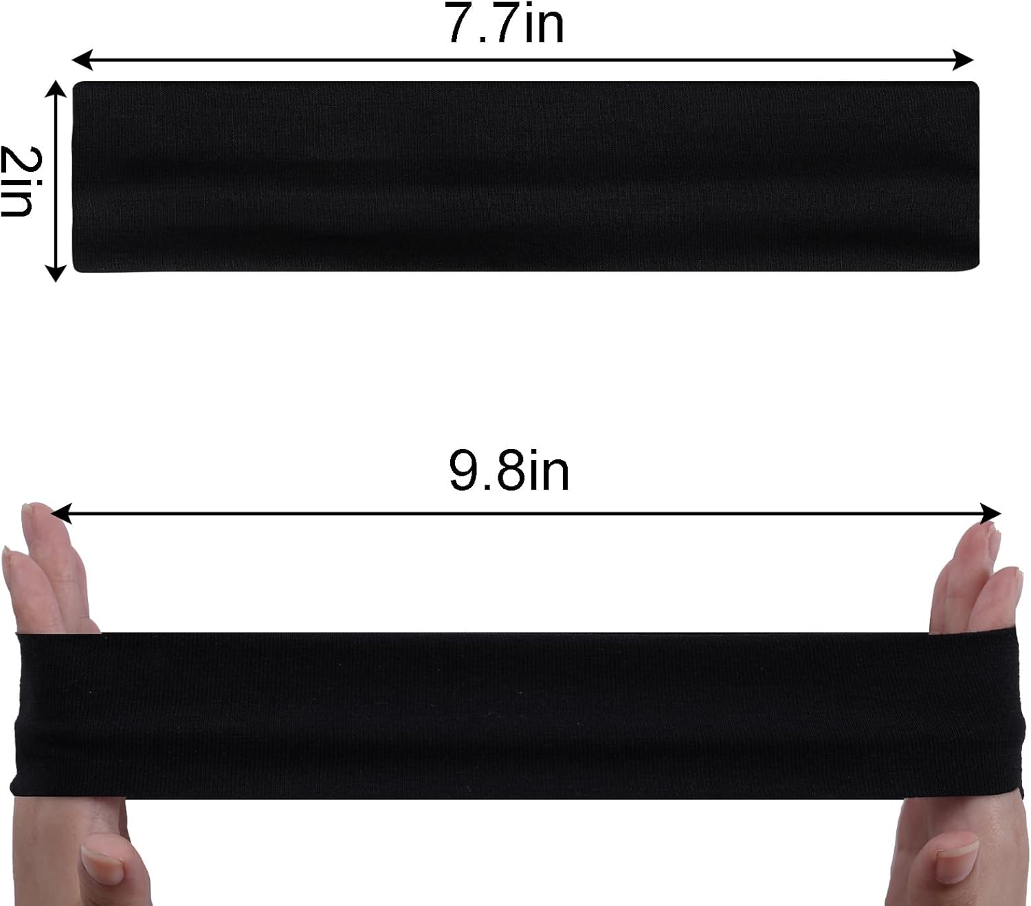 CXNXFD-Packung von 6 Sportstadbändern für Frauen, rutschfeste weiche Haarbänder für Training Mädchen, elastische Haarbänder für sauberes Gesicht, Make-up, Yoga, Training, Rennen – Bild 2