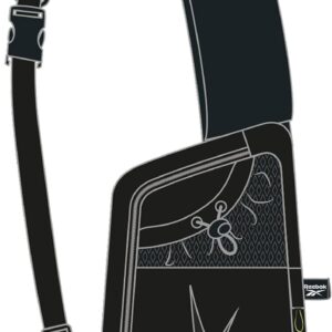 Reebok Unisex Tech Style Slingbag Schulter / Messenger -Tasche, schwarz