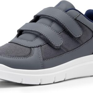 Fitville Herren EasyTop Duo Gurt Diabetic Schuhe V3 Extra breite orthopädische Gesundheitsschuhe für geschwollene Füße