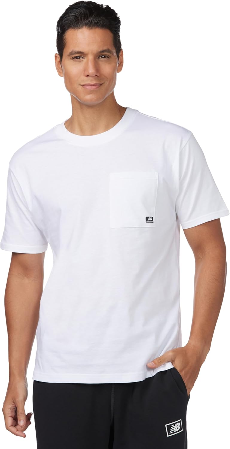 Neues Gleichgewicht Herren NB Essentials Tasche Kurzarm Shirt