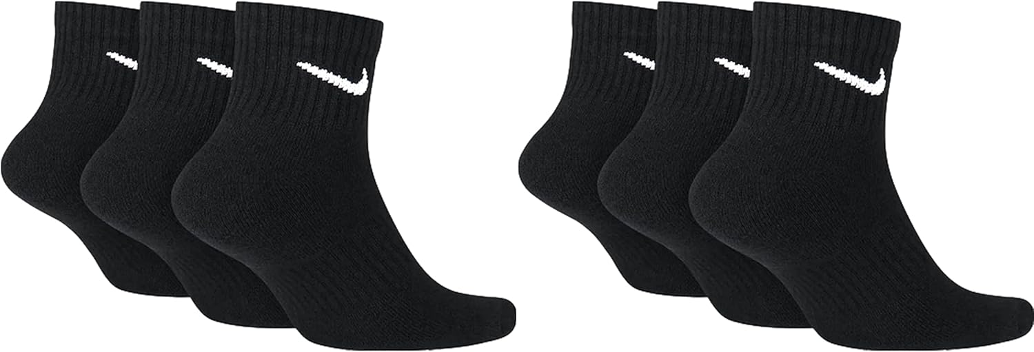 Nike 6 Pairs Pairs Frauen Kurzsocken Knöchel Hoch weiß Schwarz Wert Set – Bild 2