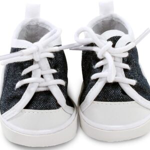 GOTZ 3402544 DULL DENIM SNEAKERS Größe M / XL – Doll Accessorie – Geeignet für Babypuppengröße M (42 – 46 cm) und stehende Puppengröße XL (45 – 50 cm)