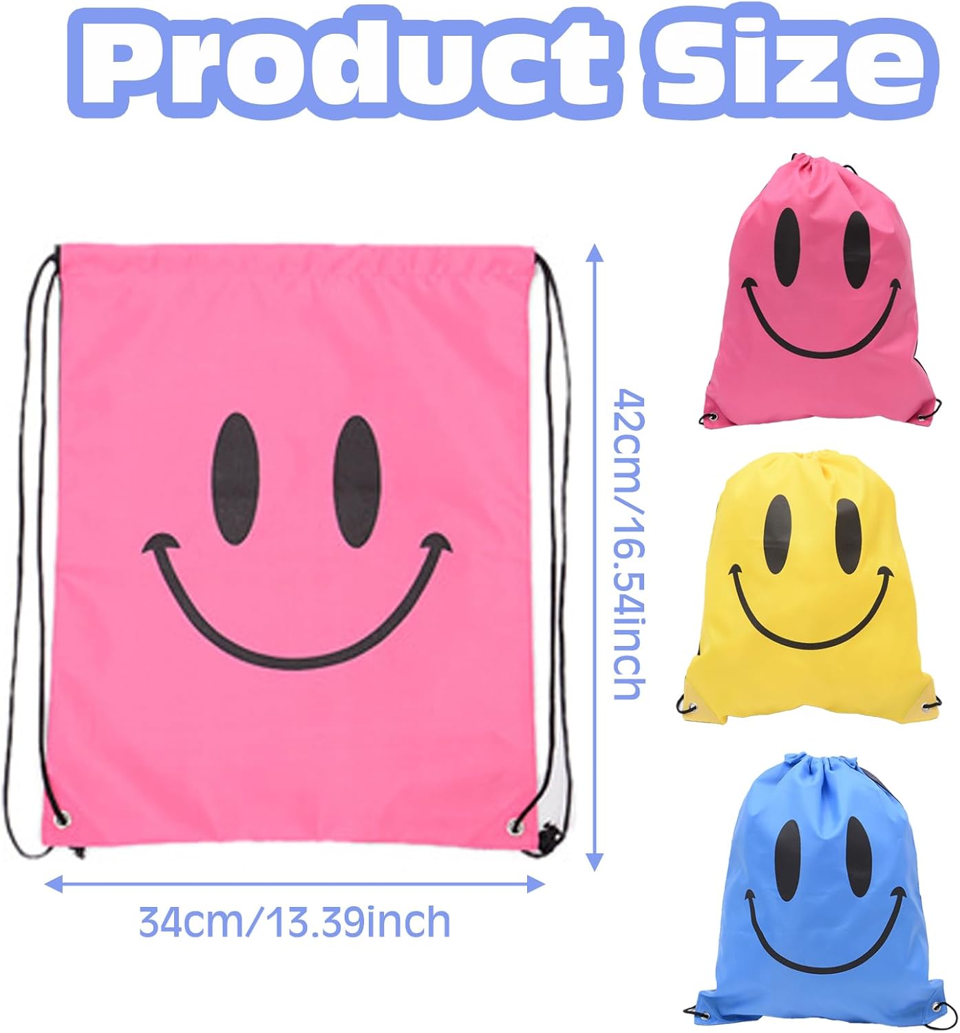 Kaseesss Pack aus 3 Fitnessstücken, Sporttasche, Gymnastikmädchen, Versiegelung von Frauen in Fitnessstudio -Taschen, Jungen im Fitnessstudio, leichte Fitness -Tasche, Männer Sportsack, Kinder, Kordelbeutel für das Schwimmen im Fitnessstudio, Blau, Rosa und Gelb – Bild 2