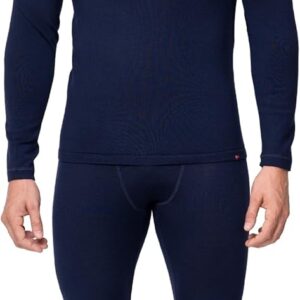 Dänische Ausdauer Merino-Herren-Unterwäsche für extrem kalte, Winter- und Ski-Unterwäsche, Premium funktionaler Unterwäsche-Set, Stand-up-Kragen und extra warme, Merino-Unterwäsche Männer