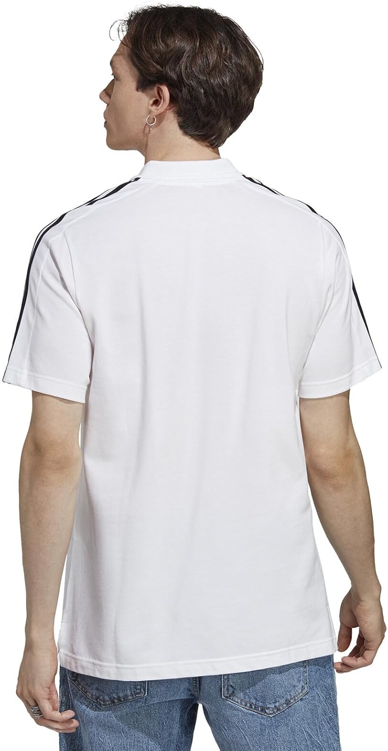Adidas Herren Essentials Piqué besticktes kleines Logo 3-Streifen Polo-Hemd-Polo-Shirt (Kurzarm) (1er Pack) – Bild 3