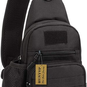 Huntvp Taktische Brusttasche Militär Umhängetasche Taktische Brustschleuder Pack Molle Armee Crossbody Body Military Umhängetasche Mini Single -Gurt -Rucksack für Reise -Wandercamping