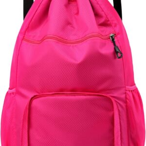 FAVORTALK Sportbeutel Große Kapazität Wasserdicht Rucksack mit Bodenfach und Breit Kordelzug Beutel Klein mit Innentasche Außentasche für Sport Reisen Schwimmen Strand Alltag – JSB029