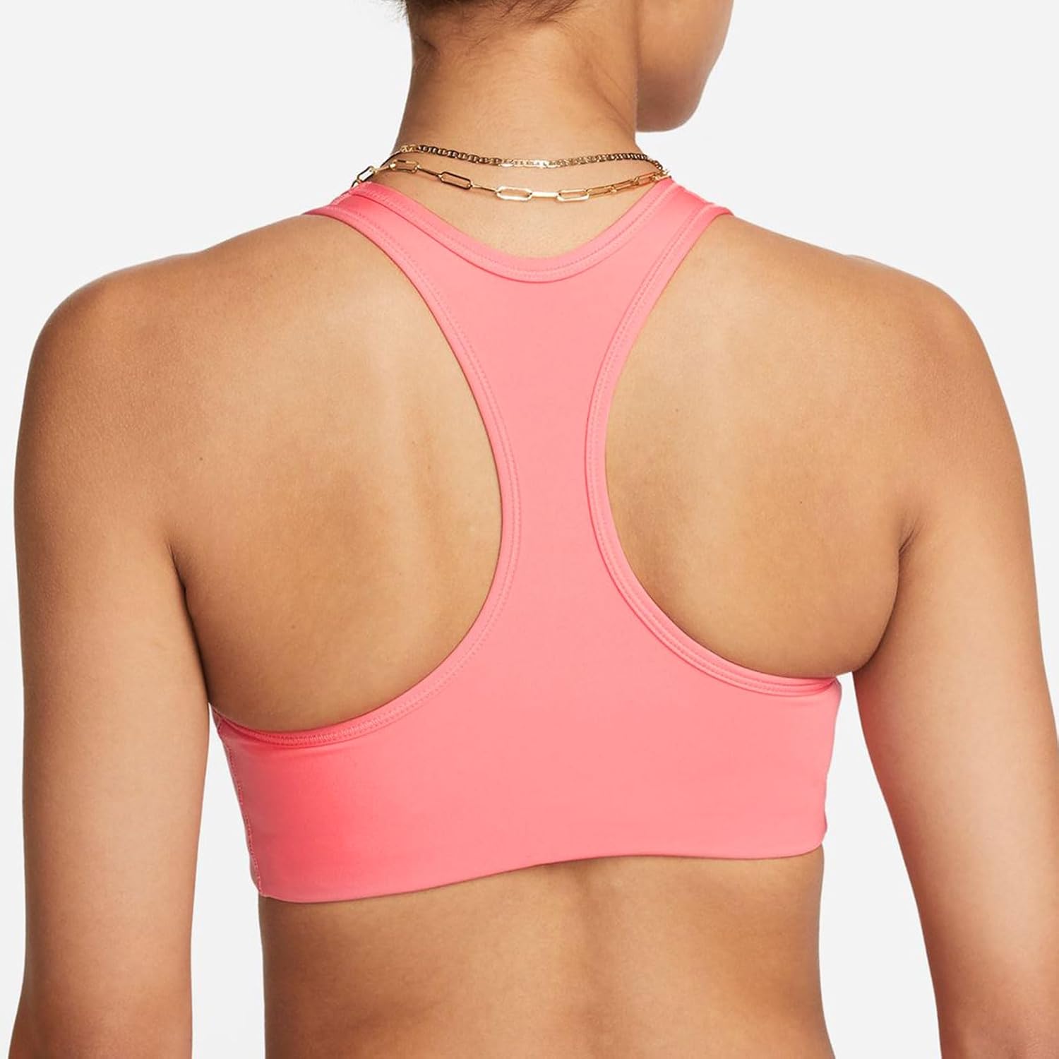 Nike Swoosh Damen Sport BH, Sport Rot/Weiß/Deep Royal Blu – Bild 3