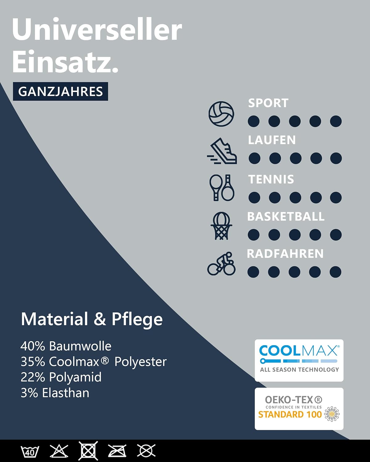 Sportsocken 2/4/8 Paare Viertel Viertel Socken Anti-Bubble Polster Frauen & Männer – Bild 5