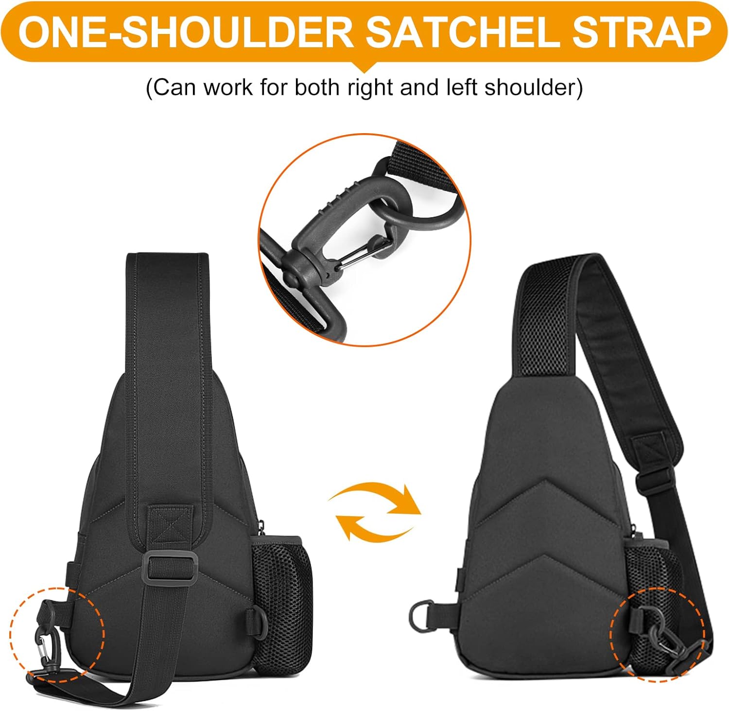 Huntvp Taktische Brusttasche Militär Umhängetasche Taktische Brustschleuder Pack Molle Armee Crossbody Body Military Umhängetasche Mini Single -Gurt -Rucksack für Reise -Wandercamping – Bild 3