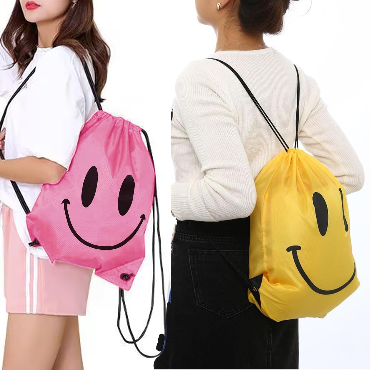 Kaseesss Pack aus 3 Fitnessstücken, Sporttasche, Gymnastikmädchen, Versiegelung von Frauen in Fitnessstudio -Taschen, Jungen im Fitnessstudio, leichte Fitness -Tasche, Männer Sportsack, Kinder, Kordelbeutel für das Schwimmen im Fitnessstudio, Blau, Rosa und Gelb – Bild 7